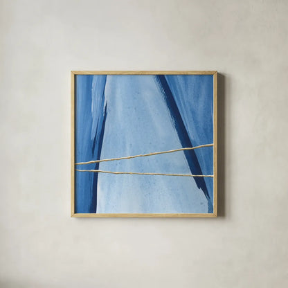 Geometrics IV by Chris Paschke. Shown in a natural wood glass frame for a timeless modern aesthetic. Available as an archival giclee rolled canvas, fine art paper, or poster print. SKU 68183a.