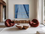 Geometrics IV by Chris Paschke. Shown as extra-large giant wall art in a modern living room. Available as an archival giclee rolled canvas, fine art paper, or poster print. SKU 68183a.
