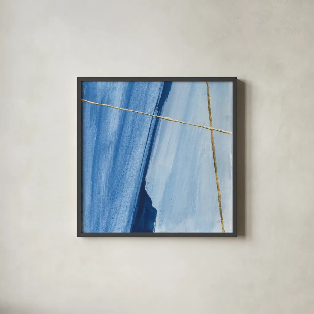 Geometrics V by Chris Paschke. Shown in a sleek black glass frame for a contemporary gallery look. Available as an archival giclee rolled canvas, fine art paper, or poster print. SKU 68184a.