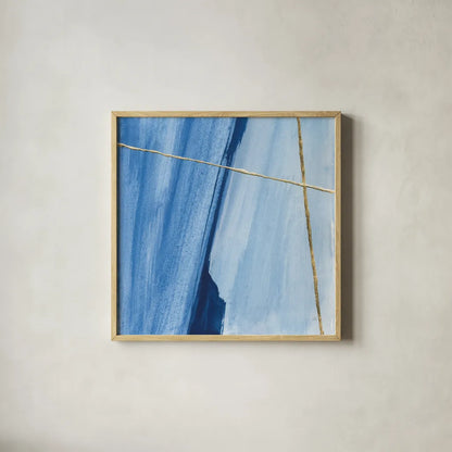 Geometrics V by Chris Paschke. Shown in a natural wood glass frame for a timeless modern aesthetic. Available as an archival giclee rolled canvas, fine art paper, or poster print. SKU 68184a.