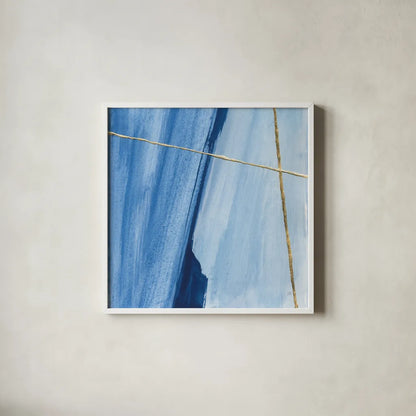 Geometrics V by Chris Paschke. Shown in a crisp white glass frame for a clean and minimalist style. Available as an archival giclee rolled canvas, fine art paper, or poster print. SKU 68184a.