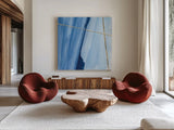 Geometrics V by Chris Paschke. Shown as extra-large giant wall art in a modern living room. Available as an archival giclee rolled canvas, fine art paper, or poster print. SKU 68184a.