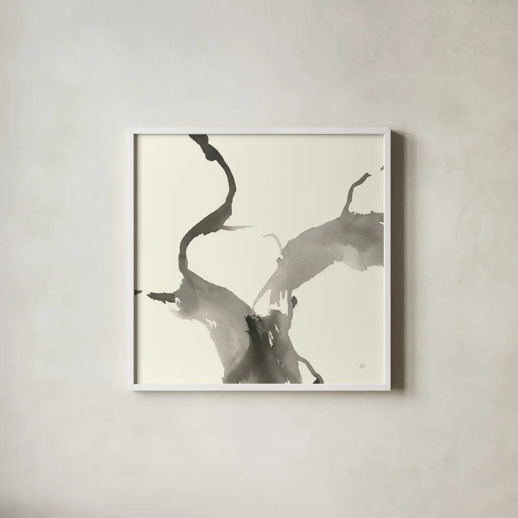 Gesture I by Chris Paschke. Shown in a crisp white glass frame for a clean and minimalist style. Available as an archival giclee rolled canvas, fine art paper, or poster print. SKU 44531a.