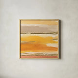 Gilded Amber II by Chris Paschke. Shown in a natural wood glass frame for a timeless modern aesthetic. Available as an archival giclee rolled canvas, fine art paper, or poster print. SKU 26743a.