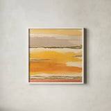 Gilded Amber II by Chris Paschke. Shown in a crisp white glass frame for a clean and minimalist style. Available as an archival giclee rolled canvas, fine art paper, or poster print. SKU 26743a.