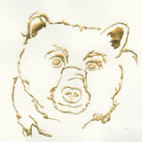 Gilded Black Bear by Chris Paschke. SKU 31824a. Archival Giclee Fine art print for wall decor.