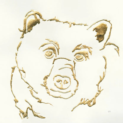 Gilded Black Bear by Chris Paschke. SKU 31824a. Archival Giclee Fine art print for wall decor.