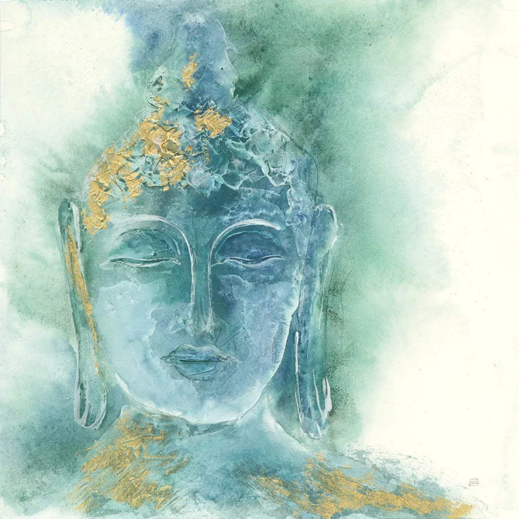 Gilded Buddha I by Chris Paschke. SKU 48024a. Archival Giclee Fine art print for wall decor.