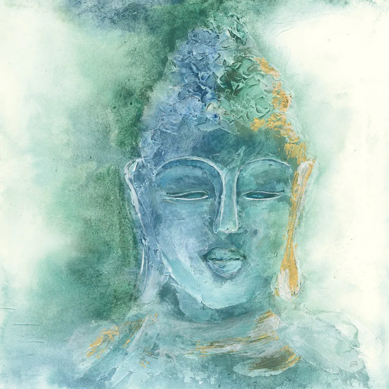 Gilded Buddha II by Chris Paschke. SKU 48025a. Archival Giclee Fine art print for wall decor.