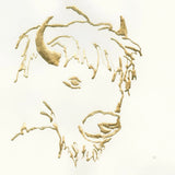 Gilded Buffalo by Chris Paschke. SKU 31828a. Archival Giclee Fine art print for wall decor.