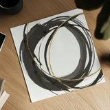 Gilded Enso I by Chris Paschke. Shown as a detailed flat fine art print, highlighting archival giclee quality. Available as an archival giclee rolled canvas, fine art paper, or poster print. SKU 34701a.