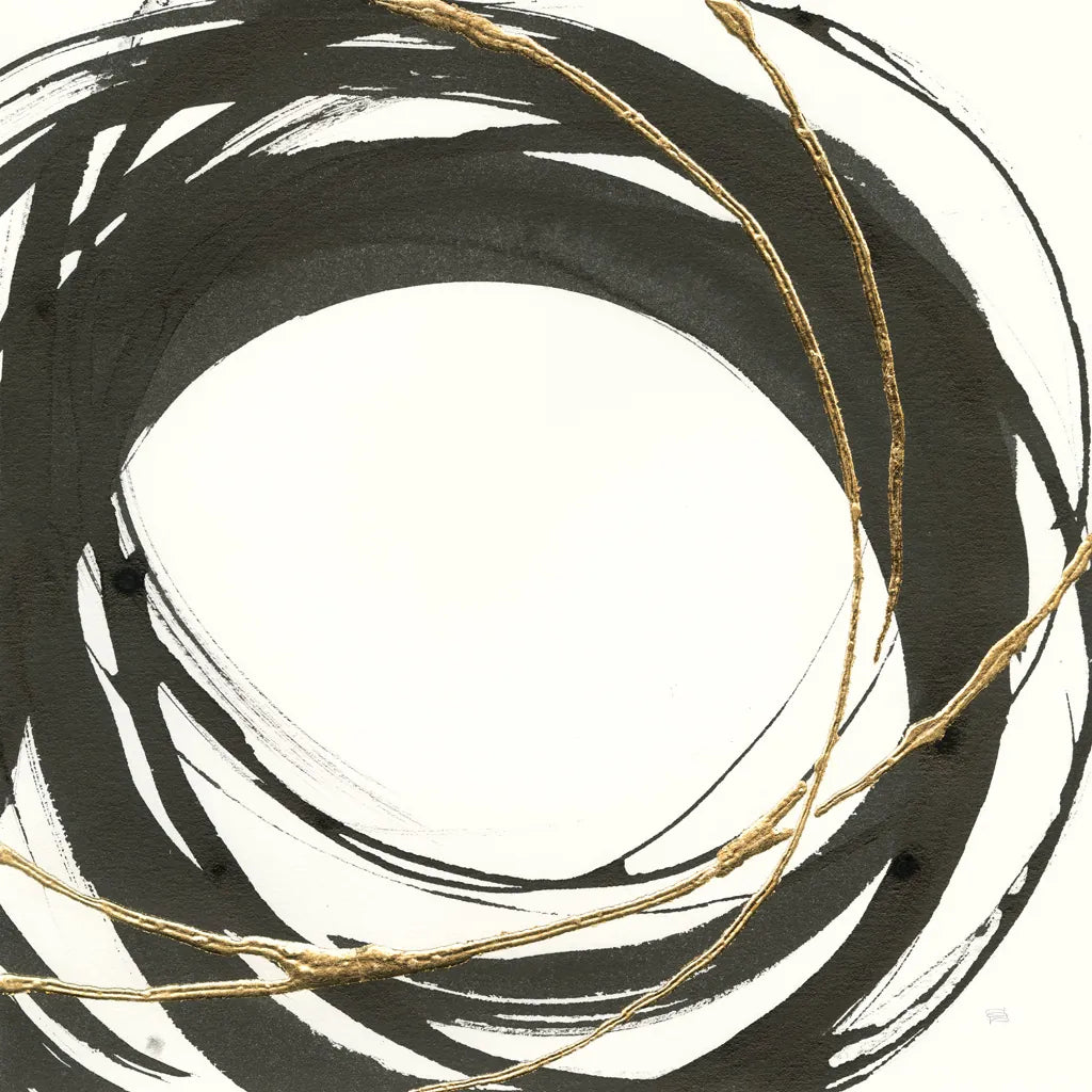 Gilded Enso III by Chris Paschke. SKU 34703a. Archival Giclee Fine art print for wall decor.