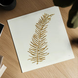 Gilded Fern I by Chris Paschke. Shown as a detailed flat fine art print, highlighting archival giclee quality. Available as an archival giclee rolled canvas, fine art paper, or poster print. SKU 57195a.