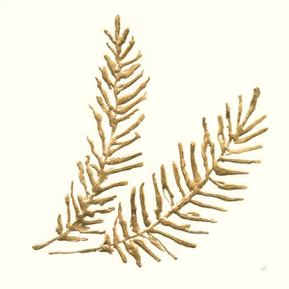 Gilded Fern IV by Chris Paschke. SKU 57198a. Archival Giclee Fine art print for wall decor.