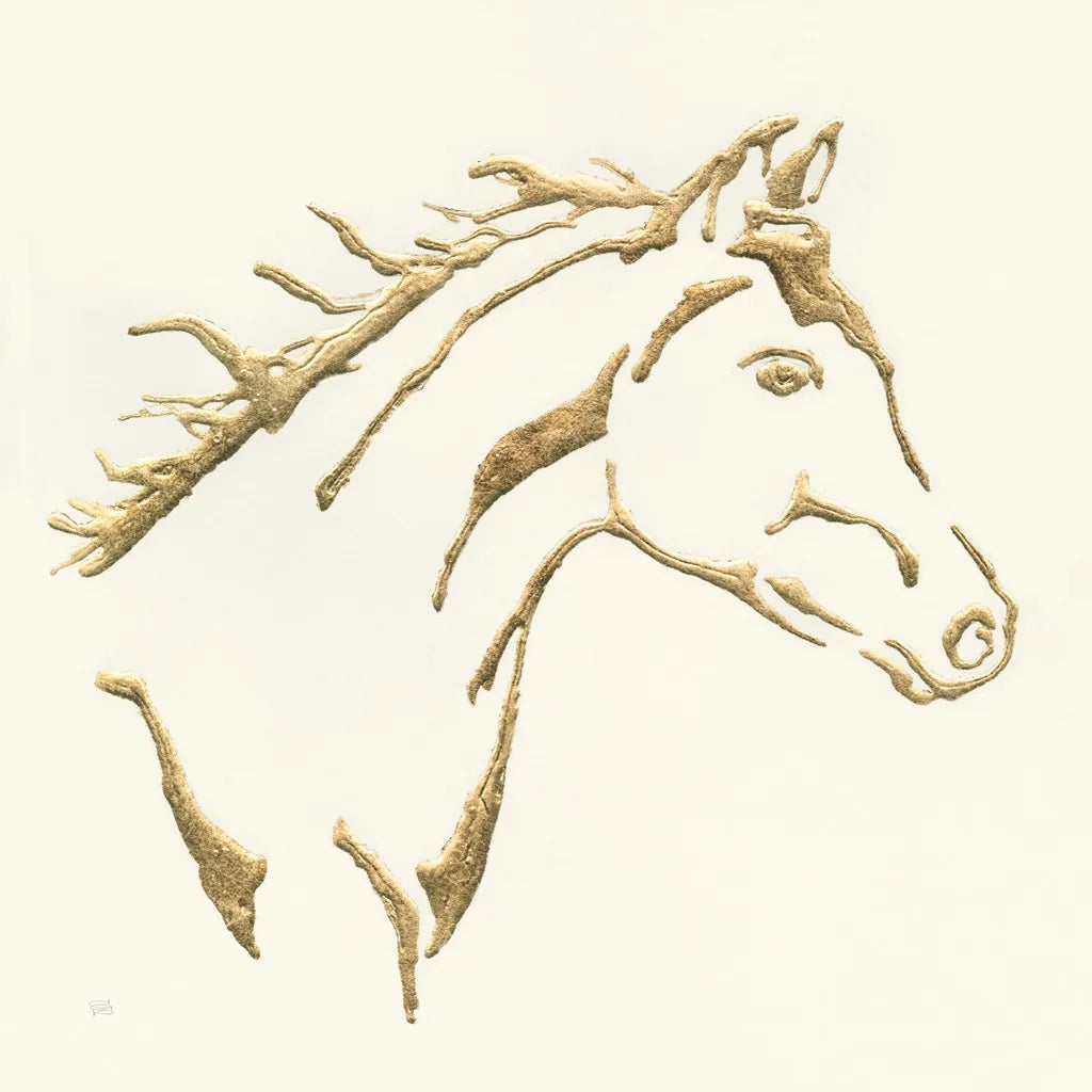Gilded Filly by Chris Paschke. SKU 31775a. Archival Giclee Fine art print for wall decor.