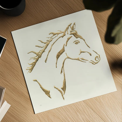 Gilded Filly by Chris Paschke. Shown as a detailed flat fine art print, highlighting archival giclee quality. Available as an archival giclee rolled canvas, fine art paper, or poster print. SKU 31775a.