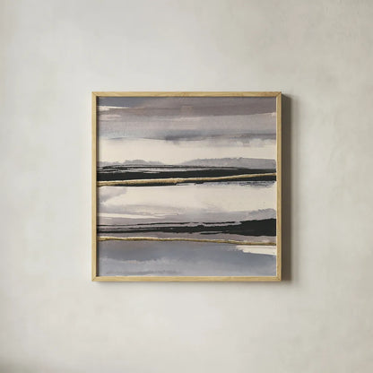 Gilded Grey II by Chris Paschke. Shown in a natural wood glass frame for a timeless modern aesthetic. Available as an archival giclee rolled canvas, fine art paper, or poster print. SKU 25556a.