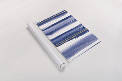 Gilded Grey IV Indigo and White by Chris Paschke. shown as a rolled paper print. Available as archival giclee rolled canvas, fine art paper, or poster print. SKU 27105h.