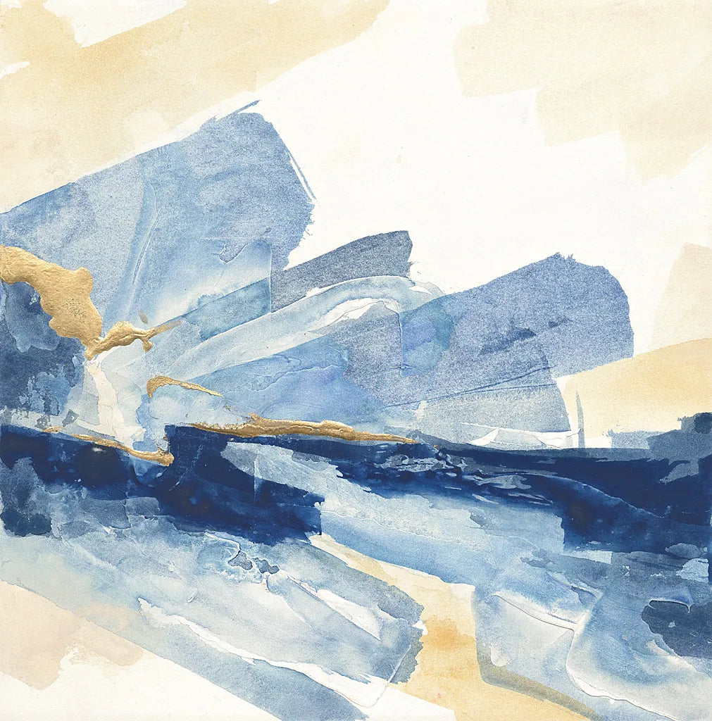 Gilded Indigo II by Chris Paschke. SKU 25554a. Archival Giclee Fine art print for wall decor.