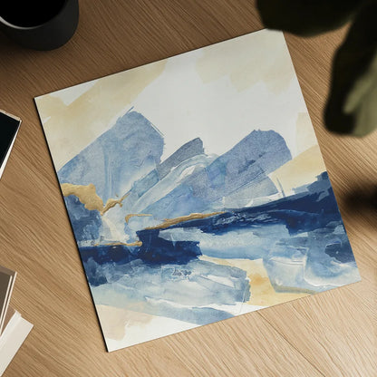 Gilded Indigo II by Chris Paschke. Shown as a detailed flat fine art print, highlighting archival giclee quality. Available as an archival giclee rolled canvas, fine art paper, or poster print. SKU 25554a.