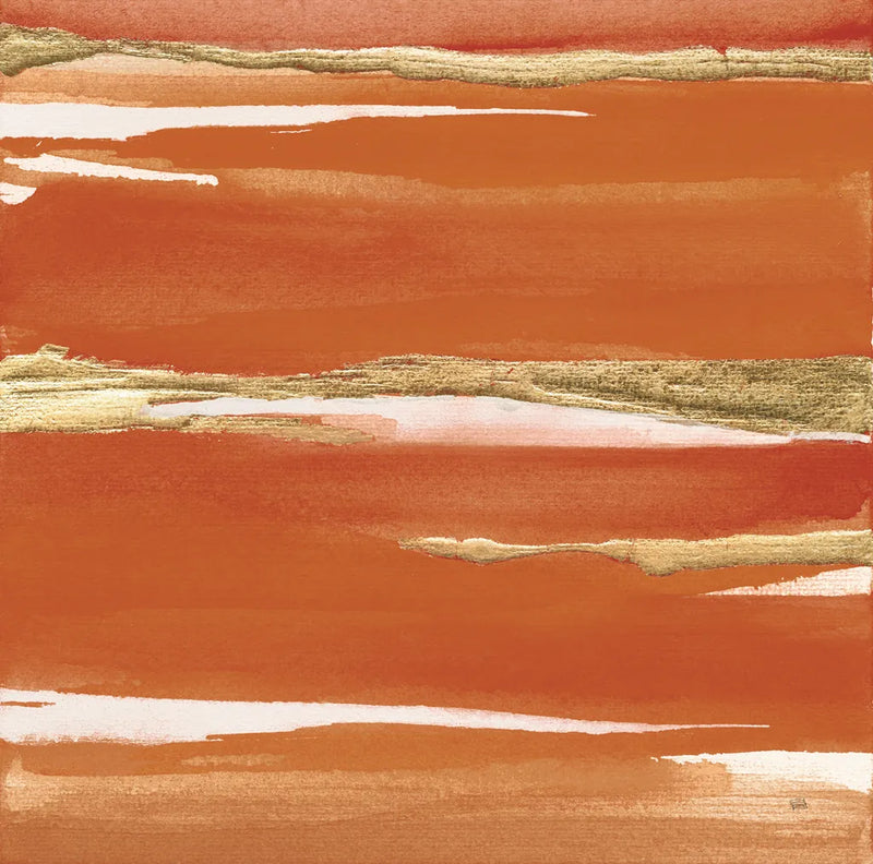 Gilded Mandarin I Burnt Orange by Chris Paschke. SKU 50776a. Archival Giclee Fine art print for wall decor.
