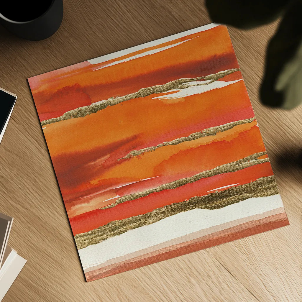 Gilded Mandarin II by Chris Paschke. Shown as a detailed flat fine art print, highlighting archival giclee quality. Available as an archival giclee rolled canvas, fine art paper, or poster print. SKU 26334a.