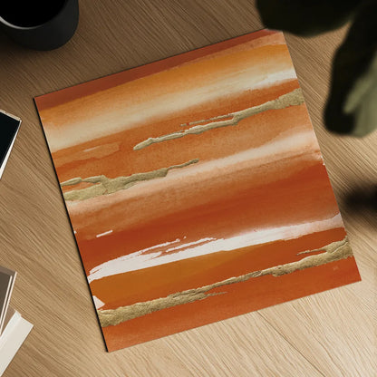 Gilded Mandarin III Burnt Orange by Chris Paschke. Shown as a detailed flat fine art print, highlighting archival giclee quality. Available as an archival giclee rolled canvas, fine art paper, or poster print. SKU 50777a.