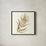 Gilded Palm I by Chris Paschke. Shown in a sleek black glass frame for a contemporary gallery look. Available as an archival giclee rolled canvas, fine art paper, or poster print. SKU 57199a.