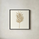 Gilded Palm VI by Chris Paschke. Shown in a sleek black glass frame for a contemporary gallery look. Available as an archival giclee rolled canvas, fine art paper, or poster print. SKU 57204a.