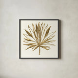 Gilded Palm VII by Chris Paschke. Shown in a sleek black glass frame for a contemporary gallery look. Available as an archival giclee rolled canvas, fine art paper, or poster print. SKU 57205a.