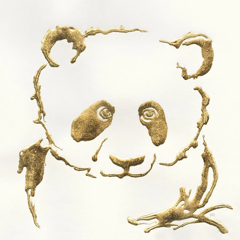 Gilded Panda by Chris Paschke. SKU 31826a. Archival Giclee Fine art print for wall decor.