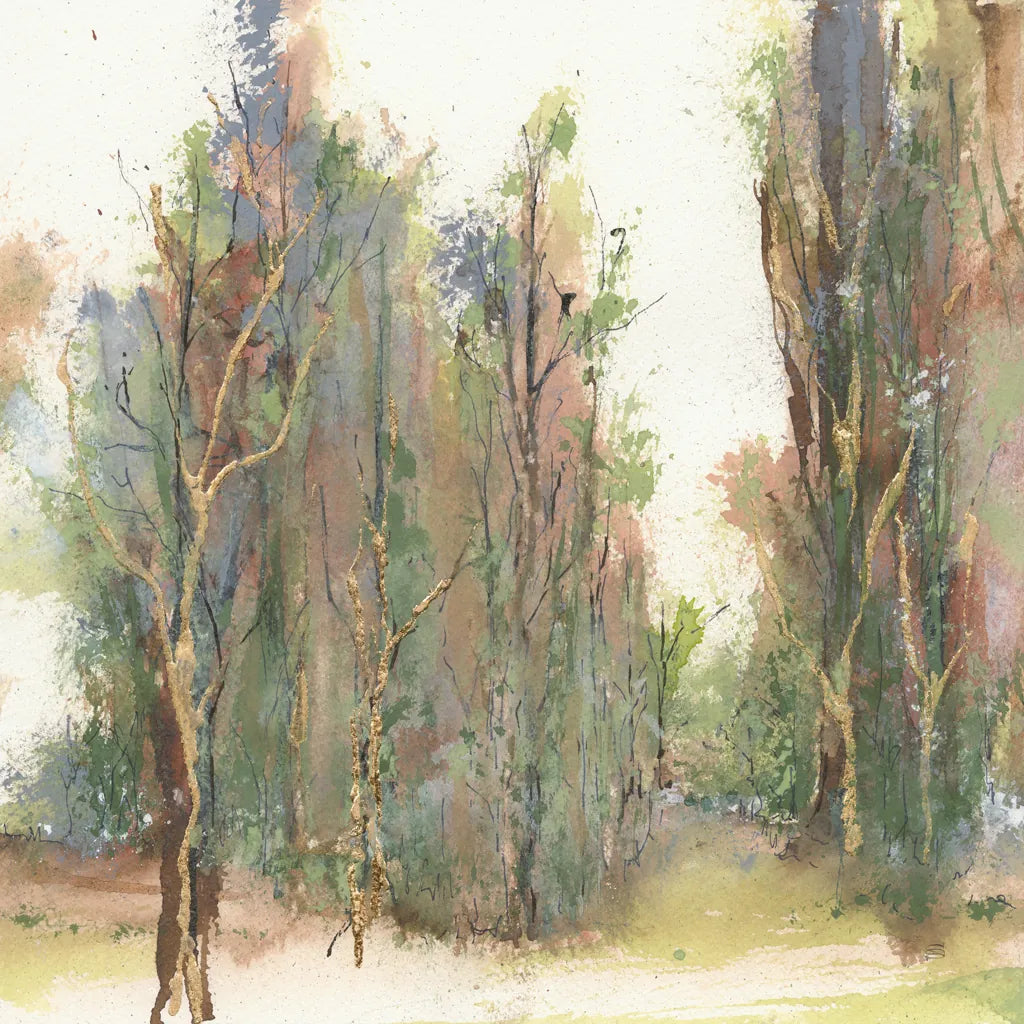 Gilded Path I by Chris Paschke. SKU 90866a. Archival Giclee Fine art print for wall decor.