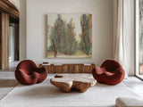 Gilded Path I by Chris Paschke. Shown as extra-large giant wall art in a modern living room. Available as an archival giclee rolled canvas, fine art paper, or poster print. SKU 90866a.