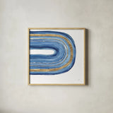 Gilded Rainbow II by Chris Paschke. Shown in a natural wood glass frame for a timeless modern aesthetic. Available as an archival giclee rolled canvas, fine art paper, or poster print. SKU 68186a.