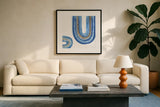 Gilded Rainbow IV by Chris Paschke. Displayed in a glass frame with matte in a clean modern living room. Available as an archival giclee rolled canvas, fine art paper, or poster print. SKU 68188a.