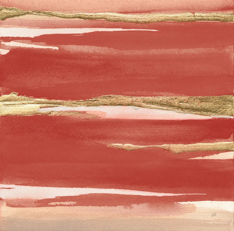 Gilded Red I by Chris Paschke. SKU 55937a. Archival Giclee Fine art print for wall decor.