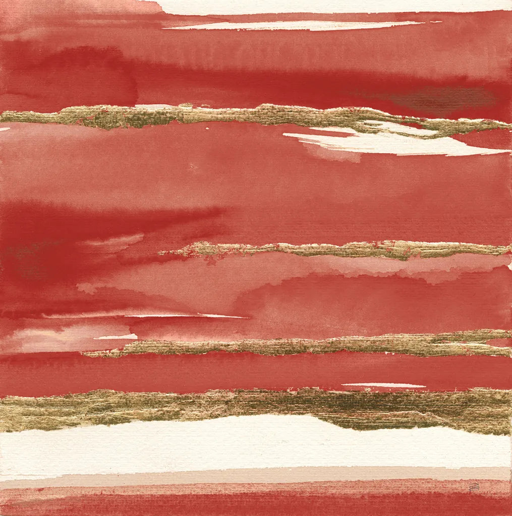 Gilded Red II by Chris Paschke. SKU 55938a. Archival Giclee Fine art print for wall decor.