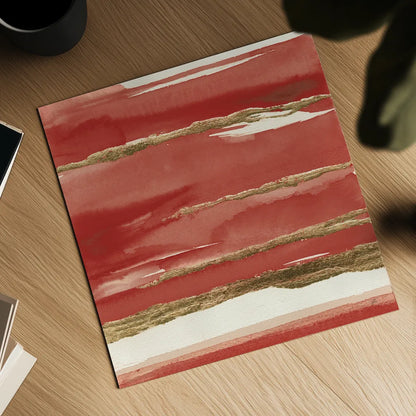 Gilded Red II by Chris Paschke. Shown as a detailed flat fine art print, highlighting archival giclee quality. Available as an archival giclee rolled canvas, fine art paper, or poster print. SKU 55938a.