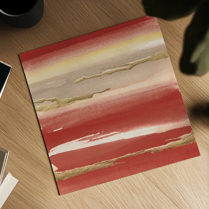 Gilded Red III by Chris Paschke. Shown as a detailed flat fine art print, highlighting archival giclee quality. Available as an archival giclee rolled canvas, fine art paper, or poster print. SKU 55939a.