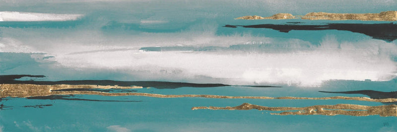 Gilded Storm I Teal Grey Crop by Chris Paschke