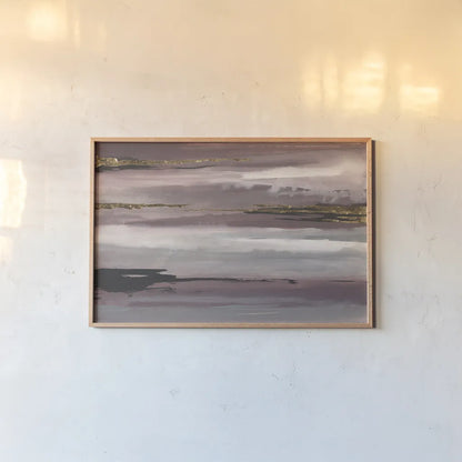 Gilded Storm IV by Chris Paschke. shown as a paper print in a natural frame. Available as a archival giclee rolled canvas, fine art paper, or poster print. SKU 25734i.