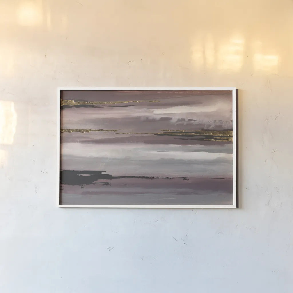 Gilded Storm IV by Chris Paschke. shown as a paper print in a white frame. Available as a archival giclee rolled canvas, fine art paper, or poster print. SKU 25734i.