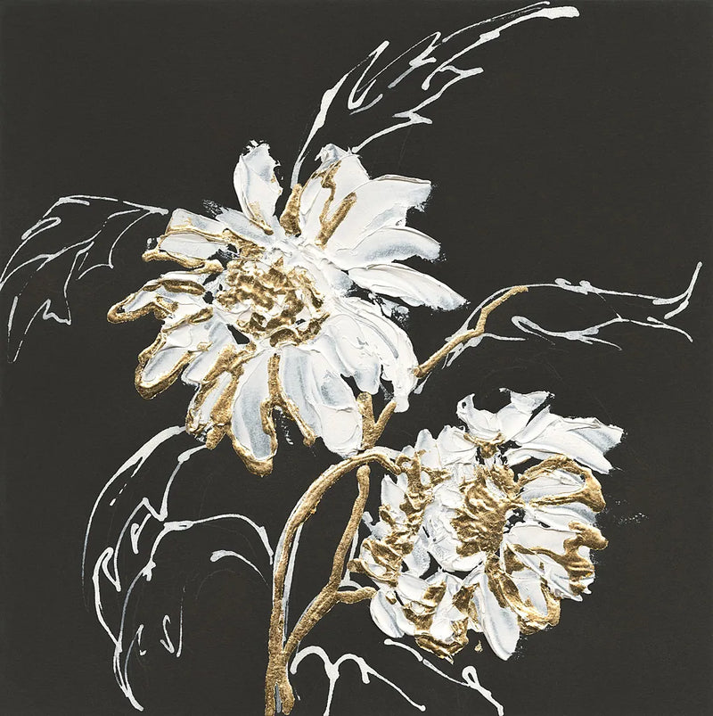 Gilded Sunflowers by Chris Paschke. SKU 26158a. Archival Giclee Fine art print for wall decor.