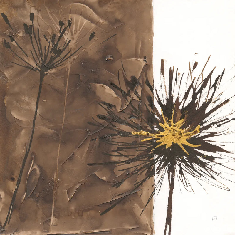 Gilded Thistle I by Chris Paschke. SKU 96185a. Archival Giclee Fine art print for wall decor.