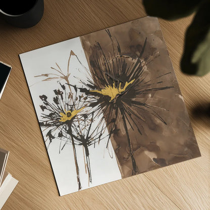 Gilded Thistle II by Chris Paschke. Shown as a detailed flat fine art print, highlighting archival giclee quality. Available as an archival giclee rolled canvas, fine art paper, or poster print. SKU 96186a.