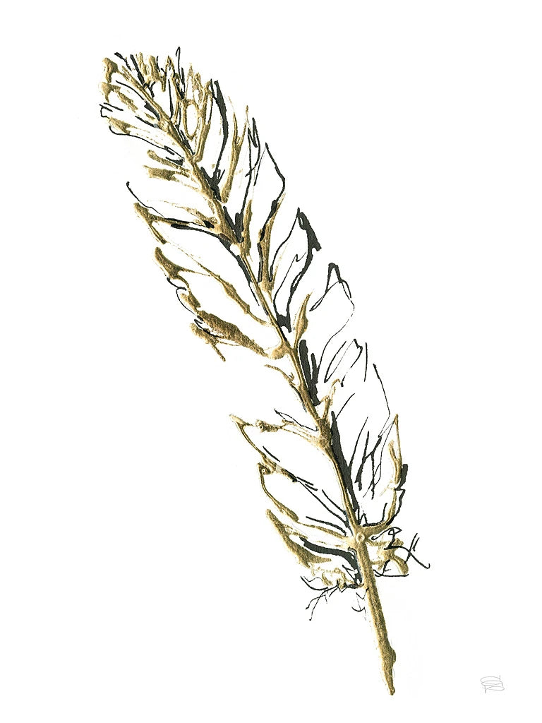 Gilded Turkey Feather II by Chris Paschke