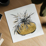 Gilded Vase III by Chris Paschke. Shown as a detailed flat fine art print, highlighting archival giclee quality. Available as an archival giclee rolled canvas, fine art paper, or poster print. SKU 74098a.
