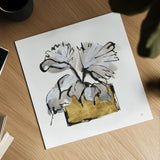 Gilded Vase IV by Chris Paschke. Shown as a detailed flat fine art print, highlighting archival giclee quality. Available as an archival giclee rolled canvas, fine art paper, or poster print. SKU 74099a.