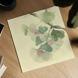 Gingko Leaves II by Chris Paschke. Shown as a detailed flat fine art print, highlighting archival giclee quality. Available as an archival giclee rolled canvas, fine art paper, or poster print. SKU 28613a.