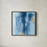 Glacier II by Chris Paschke. Shown in a sleek black glass frame for a contemporary gallery look. Available as an archival giclee rolled canvas, fine art paper, or poster print. SKU 68191a.
